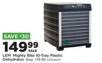 Lem Mighty Bite 10-Tray Plastic Dehydrator