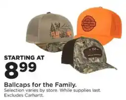 Mills Fleet Farm Ballcaps for the Family offer
