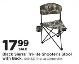Mills Fleet Farm Black Sierra Tri-lite Shooter's Stool with Back offer