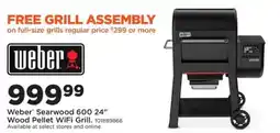 Mills Fleet Farm Weber Searwood 600 24" Wood Pellet WiFi Grill offer