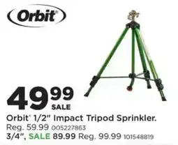 Mills Fleet Farm Orbit 1/2" Impact Tripod Sprinkler offer