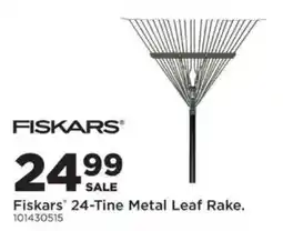 Mills Fleet Farm Fiskars 24-Tine Metal Leaf Rake offer