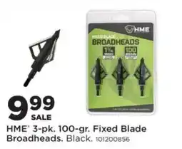 Mills Fleet Farm Hme 3-pk. 100-gr. Fixed Blade Broadheads. Black. offer