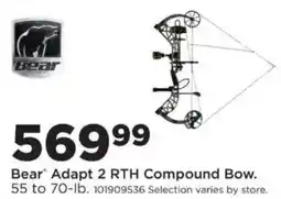 Mills Fleet Farm Bear Adapt 2 RTH Compound Bow offer