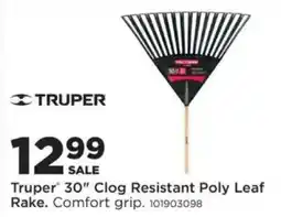 Mills Fleet Farm Truper 30" Clog Resistant Poly Leaf Rake offer