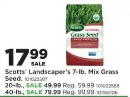 Mills Fleet Farm Scotts Landscaper's Grass Seed offer