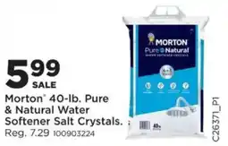 Mills Fleet Farm Morton pure and natural water softener salt crystals offer