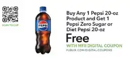Publix Pepsi Zero Sugar or Diet Pepsi offer
