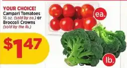 H-E-B Campari Tomatoes or Broccoli Crowns offer