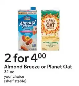 Publix Almond Breeze or Planet Oat offer