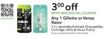 Any 1 Gillette or Venus Razor