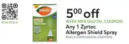 Publix Zyrtec Allergen Shield Spray offer