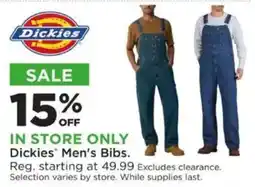 Mills Fleet Farm Dickies Men's Bibs offer