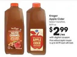 Dillons Kroger apple cider offer