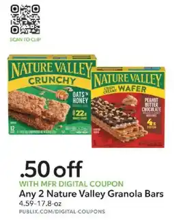 Publix Nature Valley granola bars offer