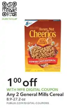 Publix General Mills Honey Nut Cheerios offer