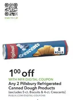 Publix Pillsbury refrigerated canned dough products offer