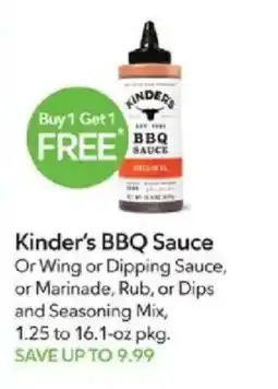 Publix Kinder's BBQ Sauce offer