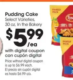 Food 4 Less Tysan Pudding Cake offer