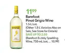 Publix Barefoot Pinot Grigio Wine offer