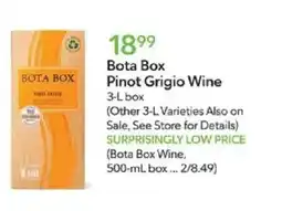 Publix Bota Box Pinot Grigio Wine offer
