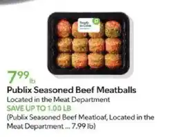Publix Publix Seasoned Beef Meatballs offer