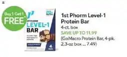 Publix 1st phorm level-1 protein bar offer
