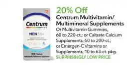 Publix Centrum multivitamin/multimineral supplements offer