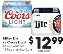 Dillons Miller Lite or Coors Light offer
