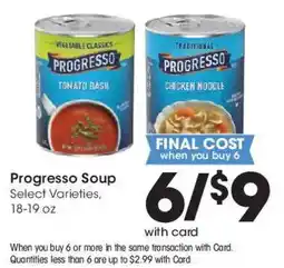 Dillons Progresso Soup offer