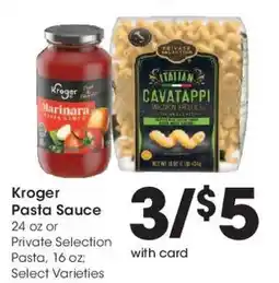 Dillons Kroger pasta sauce offer