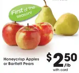 Dillons Honeycrisp Apples or Bartlett Pears offer