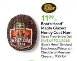 Publix Boar's Head Maple Glazed Honey Coat Ham offer