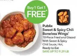 Publix Publix sweet & spicy chili boneless wings offer