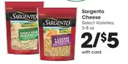 Dillons Sargento Cheese offer