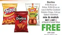 Dillons Doritos Fritos Lay's Kettle Cooked Potato Chips offer