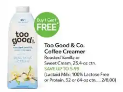 Publix Too Good & Co. Coffee Creamer offer