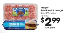 Dillons Kroger breakfast sausage offer