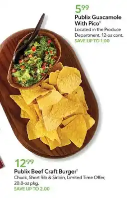 Publix Publix Beef Craft Burger offer