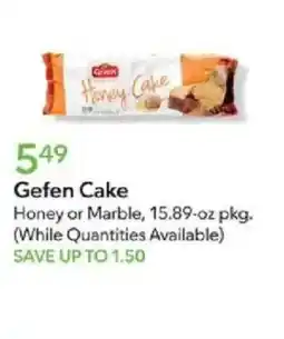Publix Gefen Cake offer