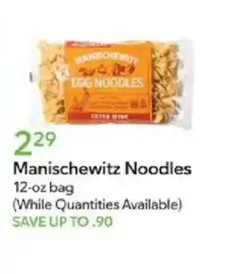 Publix Manischewitz Noodles offer