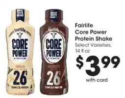 Dillons Fairlife Core Power Protein Shake offer