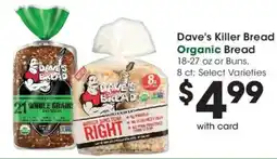 Dillons Dave's Killer Bread Organic Bread offer