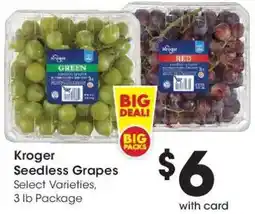Kroger Kroger seedless grapes offer