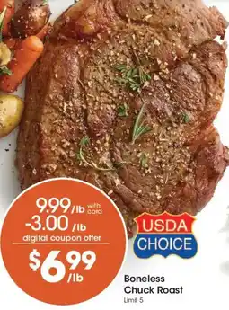 Kroger Usda choice boneless chuck roast offer