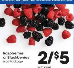 Kroger Raspberries or Blackberries offer