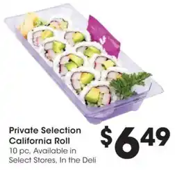 Food 4 Less Private Selection California Roll offer