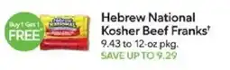 Publix Hebrew national kosher beef franks offer