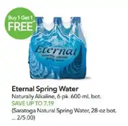 Publix Eternal spring water offer