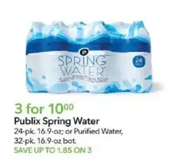 Publix Publix Spring Water offer